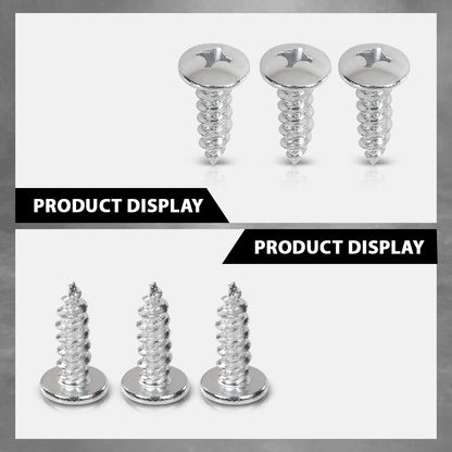G-PLUS License Plate Screws Self Tapping Pan Head Compatible with Most Vehicles (100 Pkg)