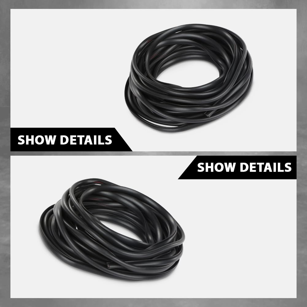 G-PLUS Fender Flare Rubber Seal 60 Feet（18.288m） Fender Flare Edge Trim, Fender Flare Gasket Universal Fit for Car and Truck Wheel Wells