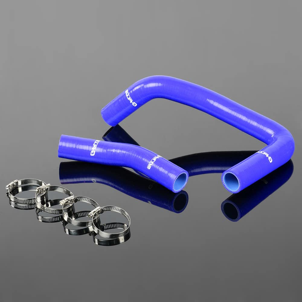 G-PLUS Silicone Radiator Coolant Tube Hose Kit Clamps Compatible With Toyota Corolia AE86 4AGE 1983-1987 1985 1986,Blue 2pcs