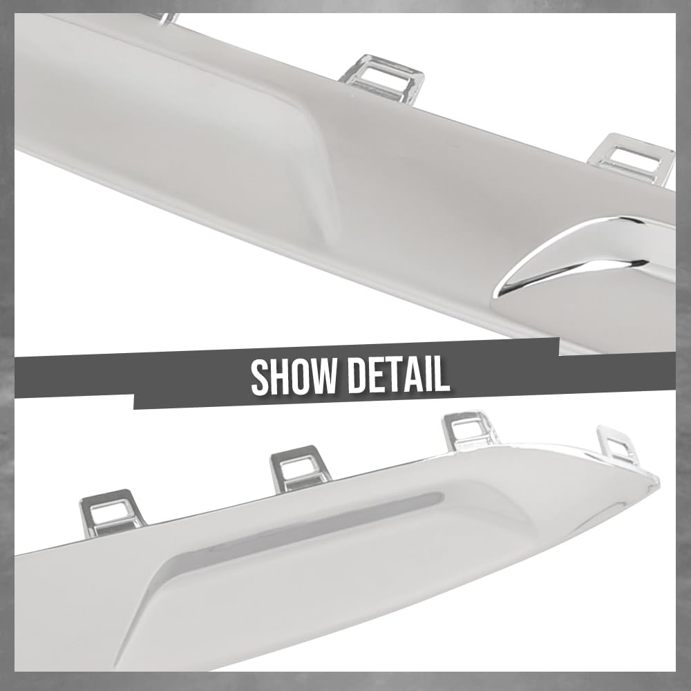 G-PLUS Front Bumper Lower Molding Trim Compatible with Benz W167 GLE / C167 Coupe/GLE 53 AMG 2020-2022 Not Fit 350 Base Sport A1678856703 Silver