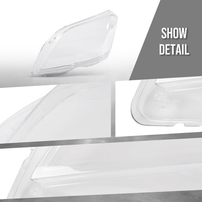 G-PLUS Headlight Lens Cover Compatible with Benz GLK Class X204 2009-2012 Left & Right Front Headlamp Lens Cover Clear