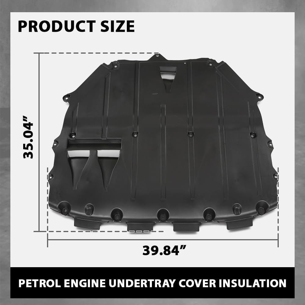 G-PLUS Front Engine Splash Shield, Compatible with Audi TT Base 2008-2009/ TT Quattro Base 2008-2015/ Quattro (submodel: Premium Plus, Prestige) 2012-2013, 8J8825237A, AU1228116