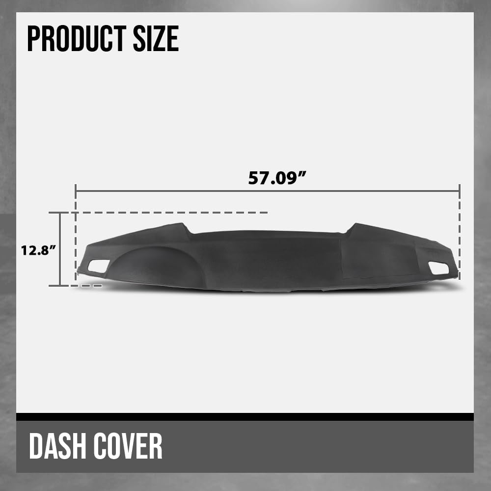 G-PLUS TPE Dashboard Dash Cover Compatible with LR3 SE and HSE 2005-2008, Fit Range Rover Sport Supercharged and HSE 2005-2009 Black