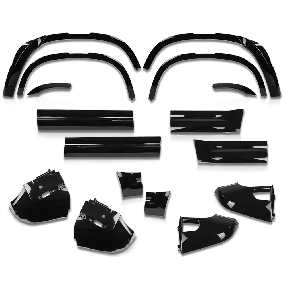 G-PLUS Body Kit Trim Bumper Corner Side Skirts Compatible with Defender L663 110 2020-2024 Gloss Black 16PCS