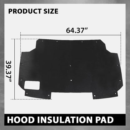 G-PLUS Hood Insulation Pad with Clips Compatible with Ford F150 F250 F350 Bronco 1987-1991