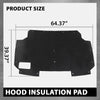 G-PLUS Black Hood Insulation Pad with Clips Compatible with Ford F150 F250 F350 Bronco 1987-1991
