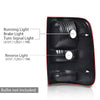 G-PLUS Tail Lights Lamp w/o Bulbs Left & Right Compatible with Ford F150 King Ranch, Lariat, XL 2004 2005 2006 luces traseras faros traseros Red 6L3Z13405BA, FO2800182 Rear Brake Lamps Assembly