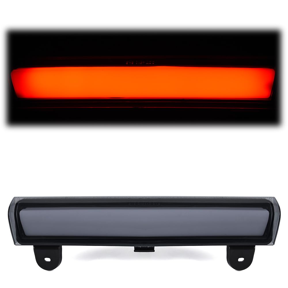 G-PLUS LED Third Brake Cargo Light Compatible With 2000-06 Chevy Suburban Tahoe GMC Yukon(ONLY For Liftgate Rear Doors),3RD Stop Tail Lamps (LED Strip Chrome Housing Smoky Lens)
