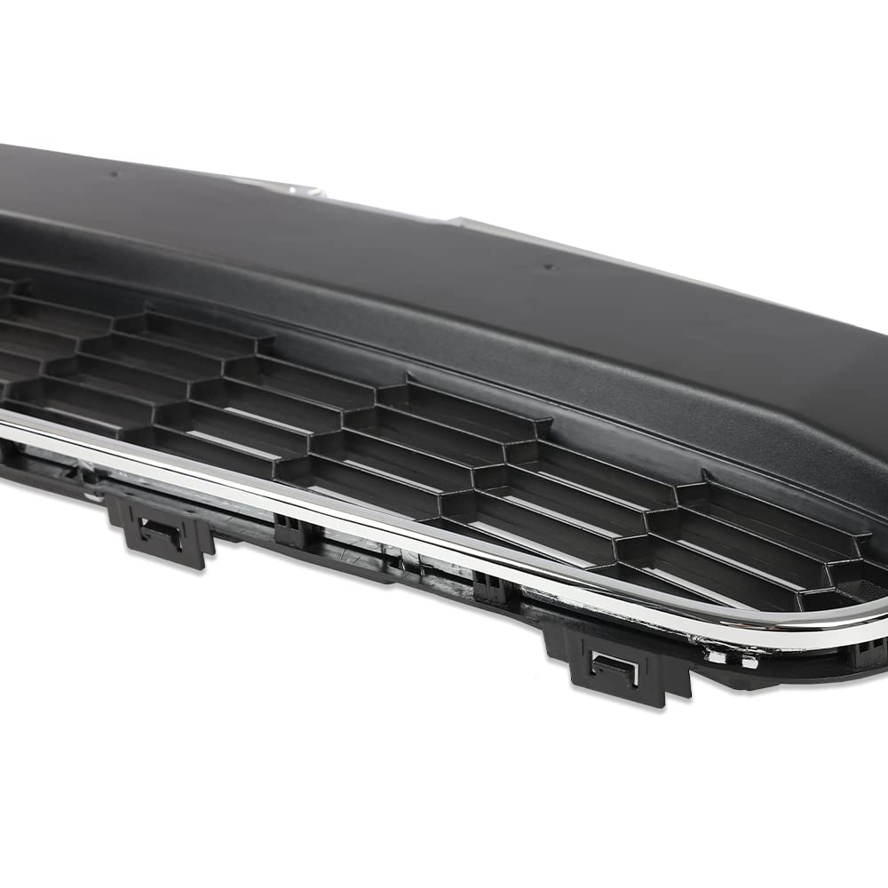 G-PLUS Front Bumper Lower Grille Compatible with Chevy Sonic LS/LT/LTZ 2012-2016 Chrome Grill Shell Trim w/Black Insert 95227395 GM1036139