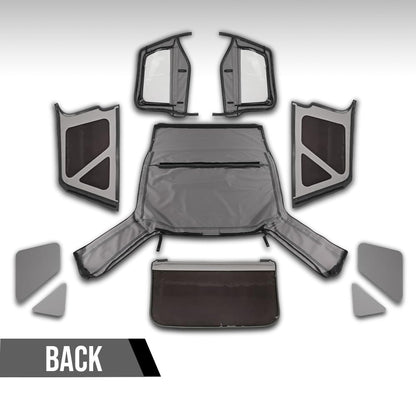 G-PLUS Soft Top with Tinted Windows Compatible with Jeep Wrangler JK Unlimited 2-Door 2007-2009 Black
