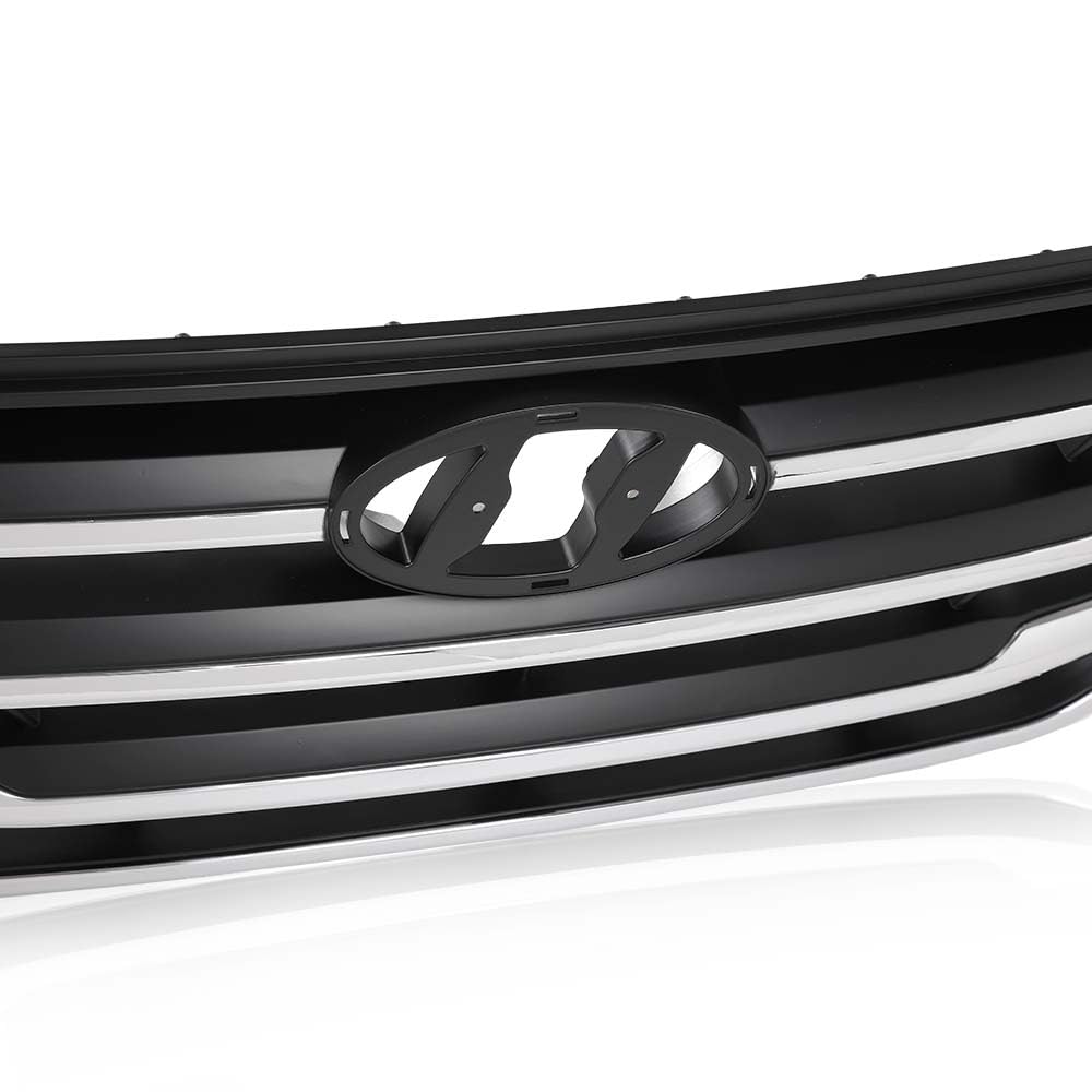 G-PLUS Front Upper Grille Grill Chrome Factory Style Compatible with Hyundai Tucson SE/ECO 2016-2018 HY1200189, 86350D3000RAM