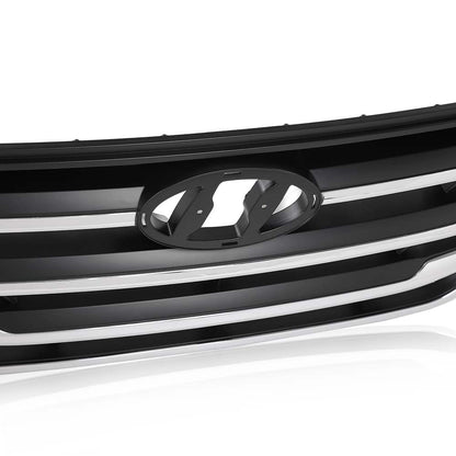 G-PLUS Front Upper Grille Grill Chrome Factory Style Compatible with Hyundai Tucson SE/ECO 2016-2018 HY1200189, 86350D3000RAM