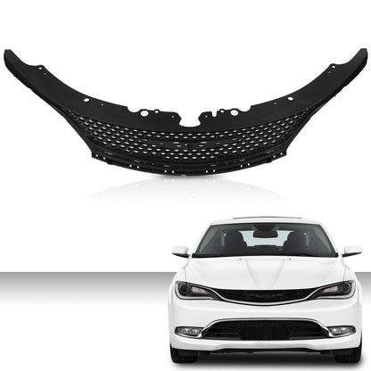 G-PLUS Front Upper Bumper Grill Assembly Compatible with 2015-2017 200 V6 Models Only (Not Fit 4 Cylinder Models) 68103934AC, CH1200385 Chrome Trim Grille