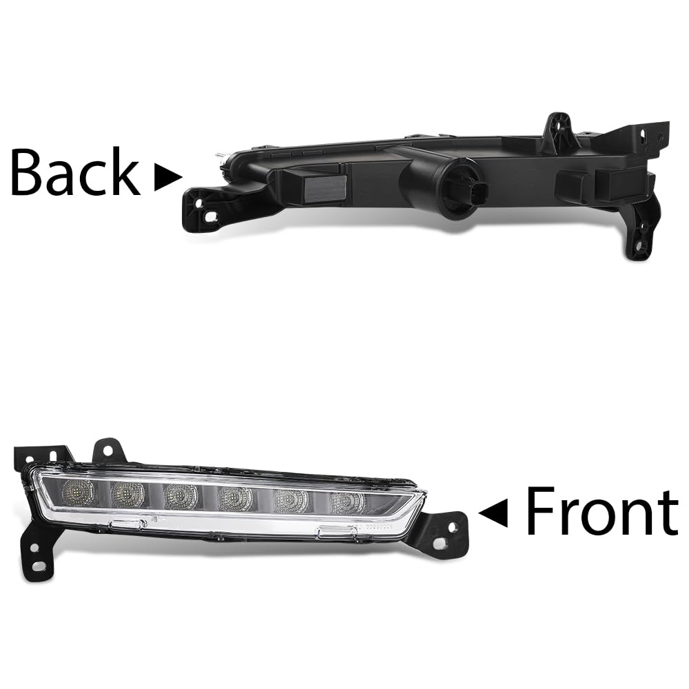 G-PLUS LED Fog Light Driver Daytime Parking Lamp RH Passenger Side Compatible with Lincoln MKZ 2017-2020 FO2521195, HP5Z13200A Black