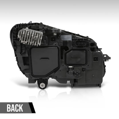 G-PLUS LED Headlight Left Driver Side Compatible with Benz C-Class C300 W205 2015 2016 2017 2018 205906770364, MB2502227 Black
