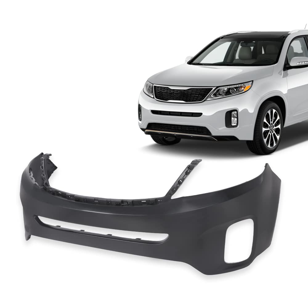 G-PLUS Front Upper Bumper Cover Compatible with Kia Sorento 2014 2015 Black Primered 865111U500 KI1000164 615343702995