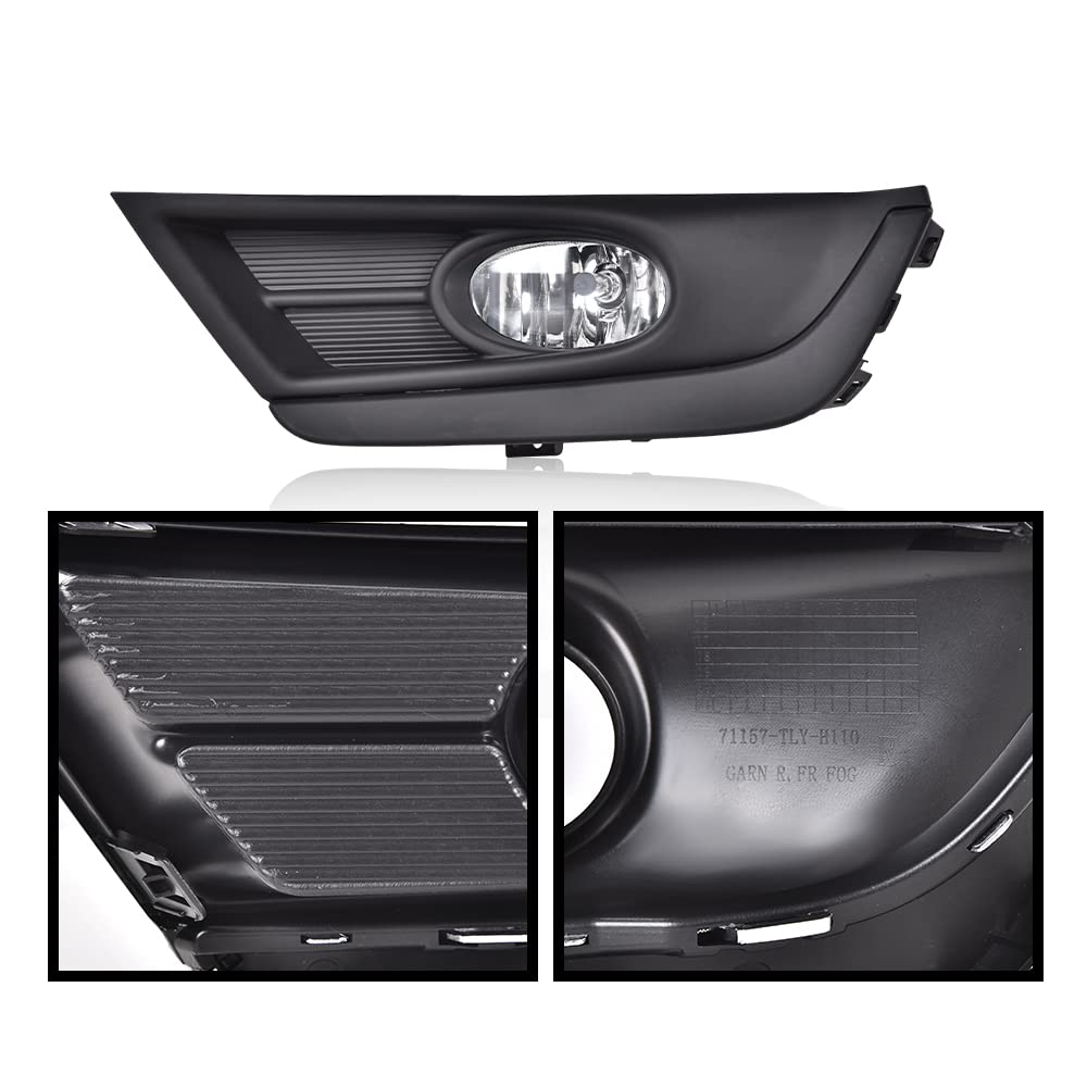 G-PLUS Front Bumper Driving Fog Lamp Compatible with 2017-2018 CR-V models only Fog Light Assembly Left Driver Right Passenger Side HO2592141 HO2593141