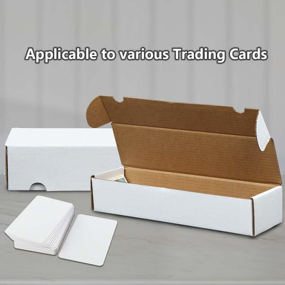 G-PLUS 25pcs Trading Sports Card Storage Box 800 Count White Corrugated Cardboard Box Versatile Card Storage Box (Card not included)