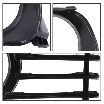 G-PLUS Fog Light Cover Grille Grill Compatible with Toyota Prius 2004 2005 2006 2007 2008 2009 with Hole Front Bumper Fog Lamp Cover 53112-47030 53113-47030