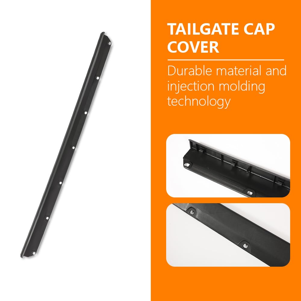 G-PLUS Tailgate Protector Top Upper Molding Cap, Compatible with Toyota Tacoma 2005 2006 2007 2008 2009 2010 2011 2012 2013 2014 2015 Spoiler Textured 55.31" Length TO1904100 Black Tailgate Cover