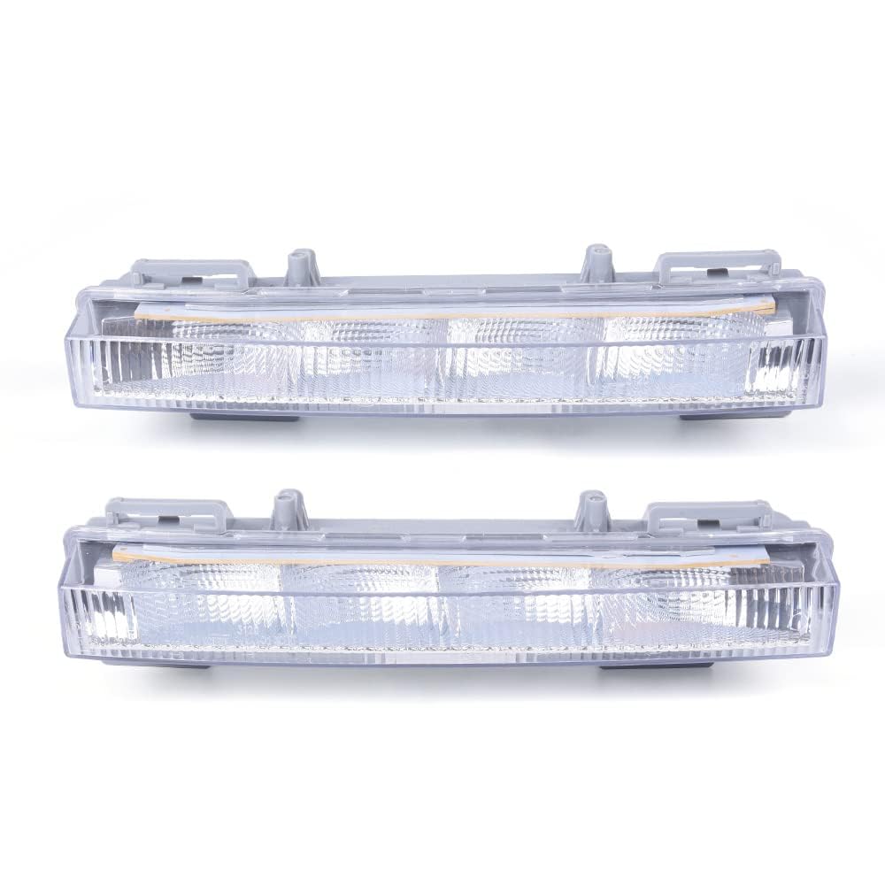 G-PLUS LED Left Front Daytime Running Light Fog Lamp Assembly Compatible with Benz W166 ML500 2013 2014 2015, Fit Benz W166 ML550 ML63AMG 2012 2013 2014 2015 2049065401, A2049065401 White