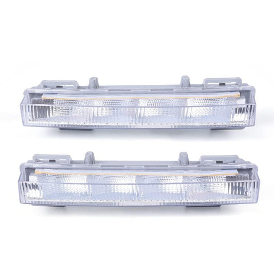 G-PLUS LED Daytime Running Driving Light Compatible with Mercedes For Benz W166 ML350 2012-2014 /Fit Mercedes For Benz W166 ML500 2013-2014 Front Bumper Fog Lamp w/LED Bulbs Replacement 1 Pair