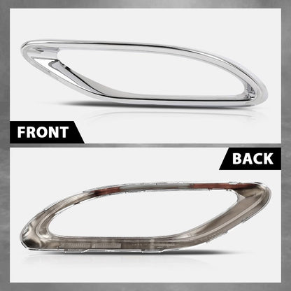G-PLUS Rear Right Bumper Cover Exhaust Pipe Hole Trim Frame, Compatible with Benz E400 A220 E450 E350 E53 2018-2023, Passenger Side, 2058852321, MB1139107
