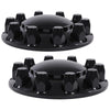 G-PLUS Front Wheel Covers Hub Axle Semi Fit Most of 10 Holes 20" & 22.5" & 24.5" Semi-Truck Wheels with 11.25" Bolt Circle Wheels Glossy Black Plastic ABS