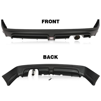 G-PLUS Rear Bumper Spoiler & LED 3rd Brake Light & Muffler Tip Compatible with Honda Civic 4 Door 2006-2011 Mug RR Style Rear Bumper Lip, Black