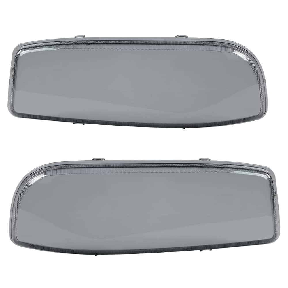 G-PLUS Headlight Bumper Lamps Cover Chrome Smoke Compatible with 1999-2007 GMC Sierra 1500.2001-2007 GMC Sierra 1500/2500 HD/3500 15850352 15850351