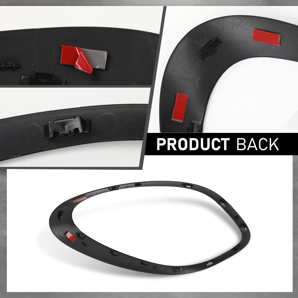 G-PLUS Headlight Bezels Set Compatible with 2011-2016 Mini Cooper Countryman Driver & Passenger Side Left&Right 51139812899, 51139812900, MC2506102, MC2507102 Glossy Black