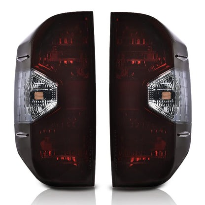 G-PLUS Rear Tail Lights Compatible with Toyota Tundra 2014-2021 Brake Lamps Driver and Passenger Luces Traseras, Faros Traseros,Smoked Lens Chrome Housing 815500C100 Rear Brake Lamps Assembly