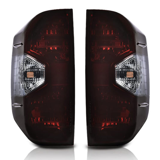 G-PLUS Rear Tail Lights Compatible with Toyota Tundra 2014-2021 Brake Lamps Driver and Passenger Luces Traseras, Faros Traseros,Smoked Lens Chrome Housing 815500C100 Rear Brake Lamps Assembly