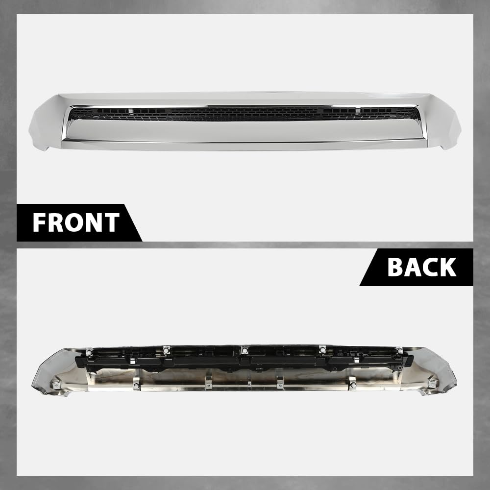 G-PLUS Hood Bulge Molding Compatible with Toyota Tundra 2014-2021 Front Upper Grille Hood Scoop Chrome TO1231102 76180-0C030