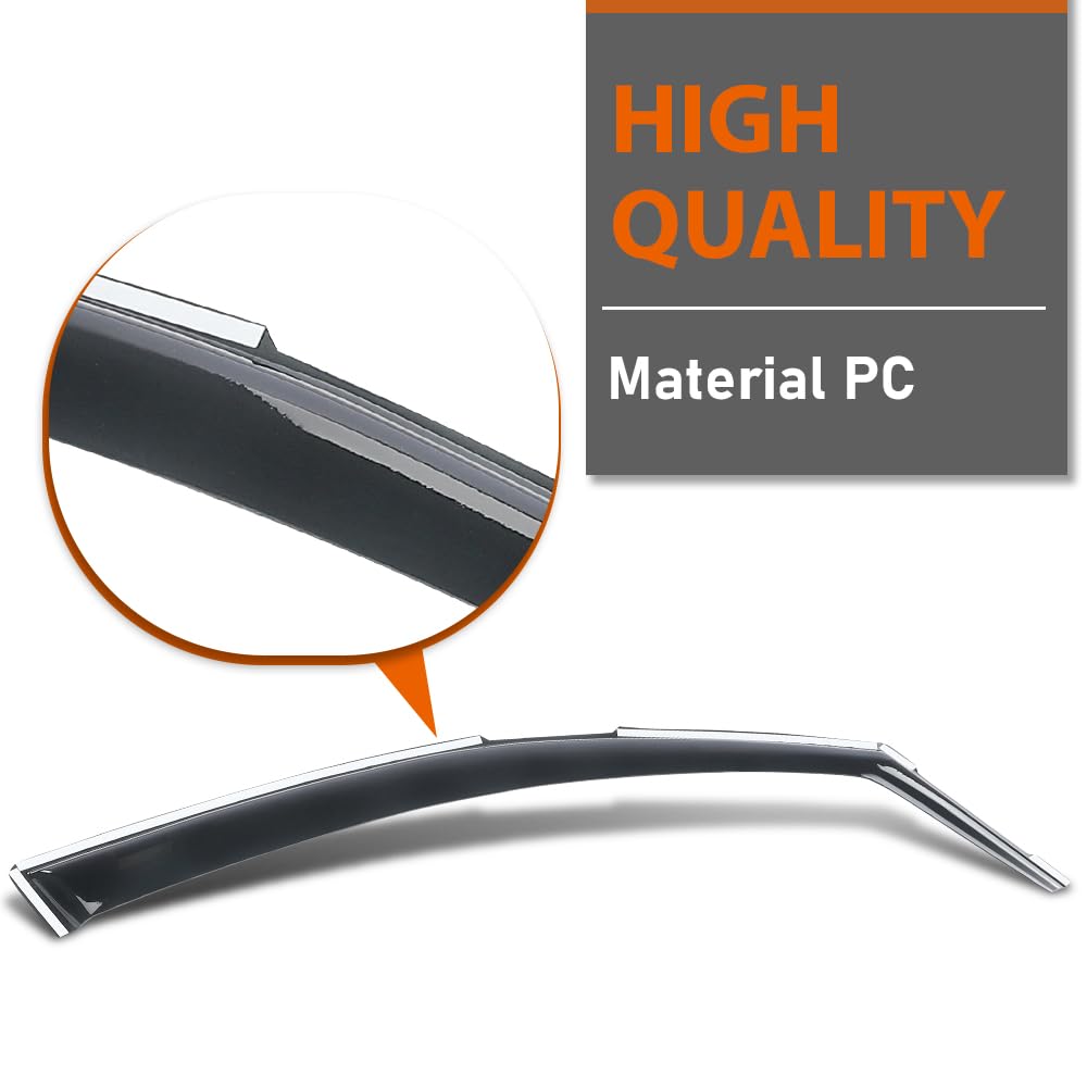 G-PLUS in-Channel Auto Vent Window Visor Compatible with Subaru Outback 2020-2023 4 PCS Smoky