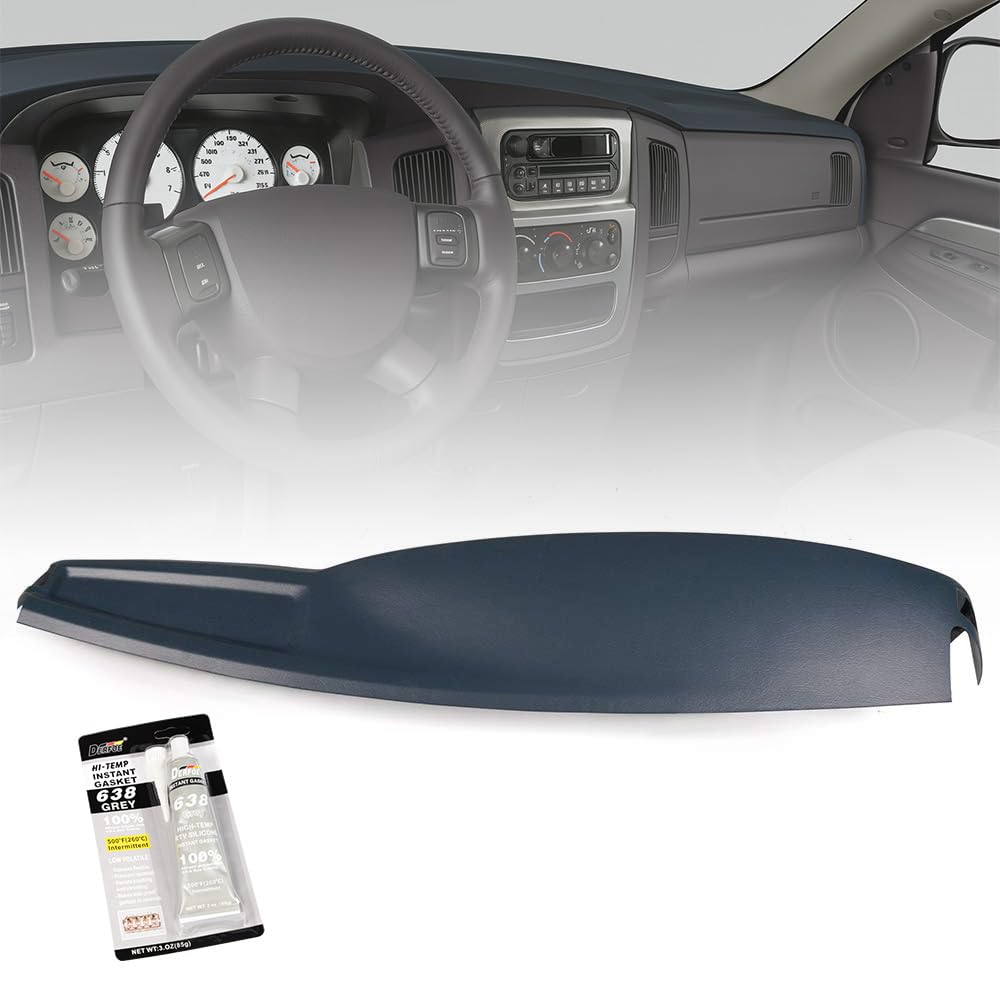 G-PLUS TPE Molded Dash Cover Blue Compatible with 2002 2003 2004 2005 Dodge Ram 1500/2003-2005 Dodge Ram 2500 3500
