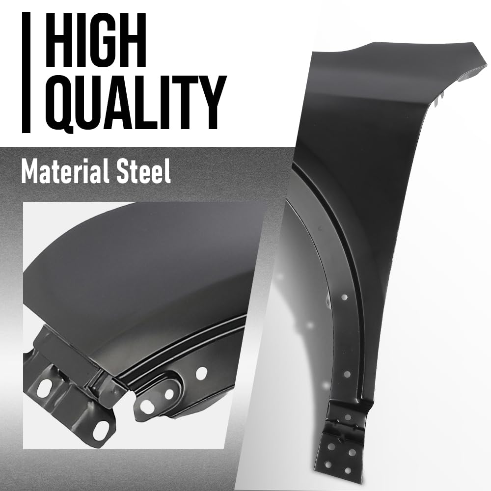 G-PLUS Front Left Fender Compatible with Cadillac XT4 (submodel: Luxury, Premium Luxury, Sport) 2019-2023 Left Driver Side Fender 84216122, GM1240412 Black