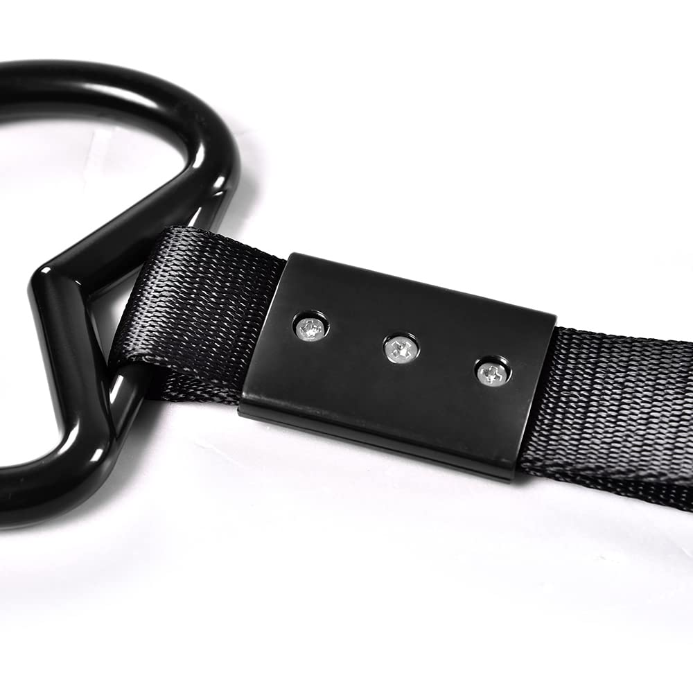 G-PLUS JDM Tsurikawa Ring Heart Subway Train Bus Car Handle Hand Straps Drift Charm,Rear Bumper Warning Ring (Black)