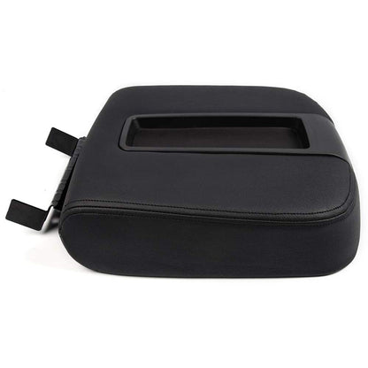 G-PLUS Front Center Console Armrest Lid Compatible with 2007-2014 Chevy GMC Silverado Sierra, Center Console Lid Assembly 15941534 19328718 15217111 (Black)