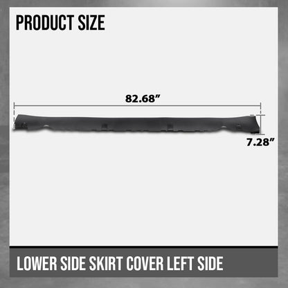 G-PLUS Skirt Lower Rocker Cover Molding Driver Left Side LH Compatible with Tesla Model 3 2017-2022 1089828 00 D, 108982800D Black
