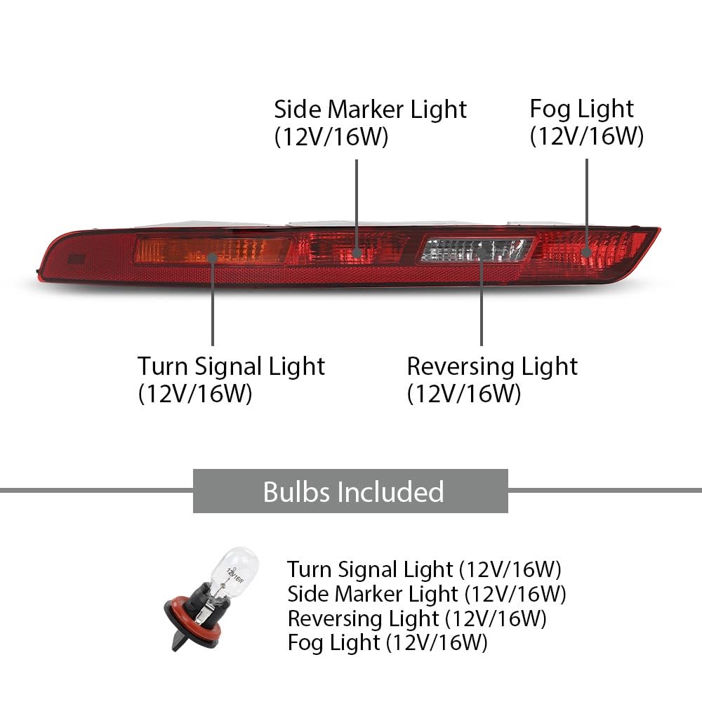 G-PLUS Tail Light Left Rear Brake Lamps, Compatible with Audi Q3 2016-2018, Driver Side, 8UD945096B, 8UD945095B, 8UD 945 096 B, 8UD 945 095 B