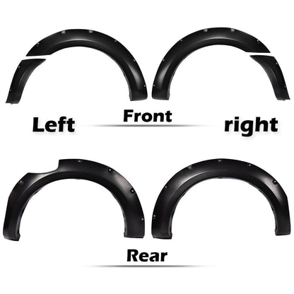 G-PLUS 4pcs Black Wheel Protector Fender Flares, Compatible With Ford Ranger T6 XL XLT 2011-2018 (2015-UP Model must remove the factory mudflaps)