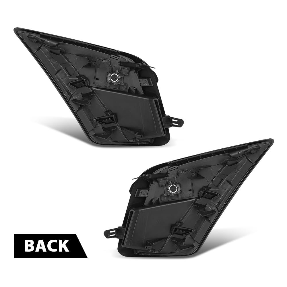 G-PLUS Front Bumper Grille Vent Insert Outer Fog Light Hole Cover Pair Compatible with LX NX300 Base/F Sport/Luxury 2018-2021 LX1038135, LX1039135, 5314278090 Gloss Black