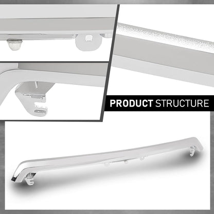 G-PLUS Hood Molding Trim Moulding Chrome Compatible with Subaru Forester 2014 2015 2016 14 15 16 91121SG011, SU1235100