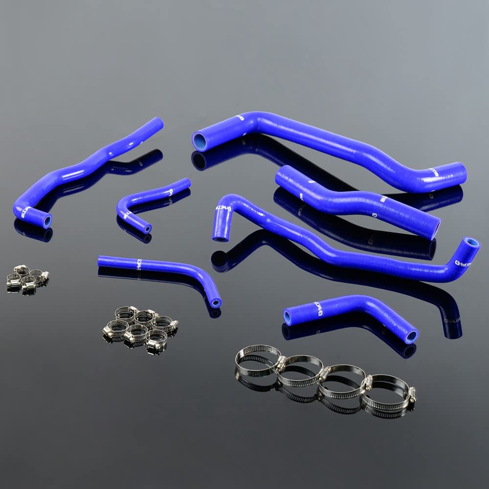G-PLUS Silicone Radiator Coolant Hose Kit Clamps Compatible With Toyota Exsior 1.6 Blue