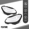 G-PLUS Headlight Lens Cover Compatible with Benz E-Class W212 E350 E500 E63 2014 2015 2016 Left & Right Side A2129063403, A2129063303 Front Headlamp Lens Cover Clear