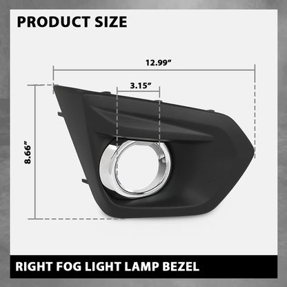 G-PLUS Right Fog Light Lamp Bezel w/Chrome Compatible with Subaru Impreza 2012-2014 57731FJ020
