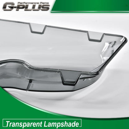 G-PLUS Headlight Headlamp Lense Smoky Lens Cover Replacement for BMW E46 4Door 320i 325i 325xi 330i 330xi 02-05 Left Right Side