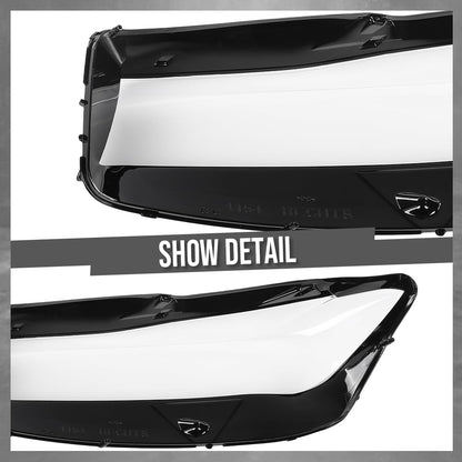 G-PLUS Headlight Lens Cover Compatible with BMW 7 Series G11 G12 2019-2022 Facelift Models Left & Right Pair Front Headlamp Lens Cover Clear