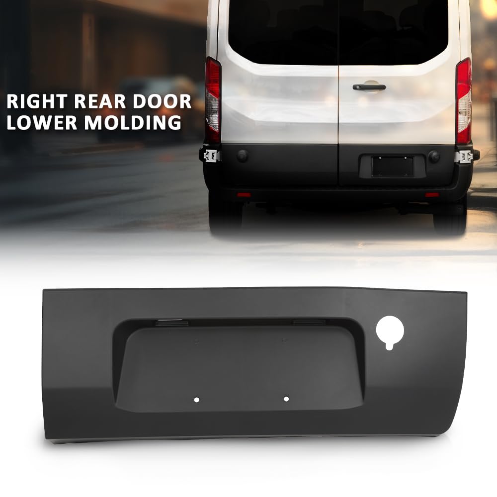 G-PLUS Right Passenger Rear Door Lower Molding Compatible with Ford Transit/Transit-150/Transit-250/Transit-350 2015-2019, Without Camera Hole CK4Z-99425B28-BB